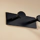 image 4 of Cosmic Double Coat Hook with Durable Metal for Bathroom, Matt Finish Black