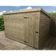 image 4 of 10 x 3 WINDOWLESS Garden Shed Pressure Treated T&G PENT Wooden Garden Shed + Single Door (10' x 3' / 10ft x 3ft) (10x3)