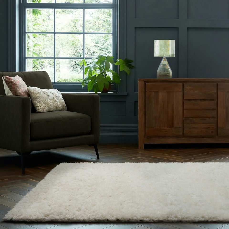 image 1 of Home Republic Montana Fluffy Rug - 80 x 150 Grey