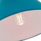 image 2 of 10 Inch Vivid Teal Cotton Coolie Shade for Table Lamp or Pendant | Blue