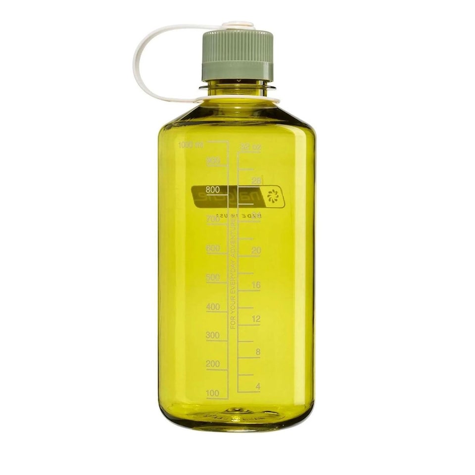 image 1 of Nalgene Narrow Mouth 1L Tritan Renew Water Bottle - Endive - Oil Green Cap