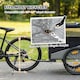 image 3 of PawHut Dog Bike Trailer for Small & Medium Pets with 20" Rubber Wheels, Grey