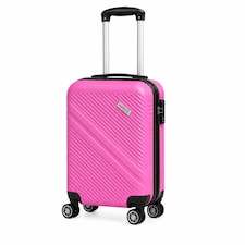 Travel in Style: The Durable & Colorful Carry-On Collection-Dimensions with Wheels and without Wheels - Baby Pink