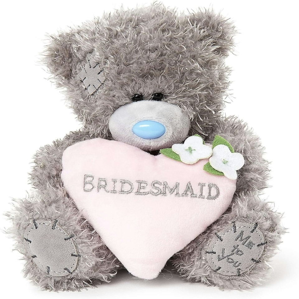 image 1 of Bridesmaid Love Heart Tatty Teddy Bear