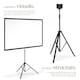image 3 of Cinema Projector Screen with Foldable Tripod, 16:9, 4K, HD | White | white | XL | 1