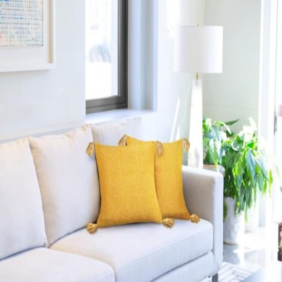 image 1 of Hartley Cushion Cover 43cm x 43cm Ochre | Yellow | Yellow