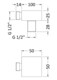 image 2 of Balterley Bathroom Modern Square Shower Outlet Elbow for Wall Mounted Showers