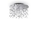 image 1 of Neve  12 Light  Large Semi Blown Glass Bubbles Flush Ceiling Pendant Chrome, G9