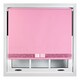 image 1 of FURNISHED Blackout Roller Blind with Pink Glitter Trim and Pink Bow Trimmable Window Shade | Pink | Pink | (W) 150cm x (L) 210cm