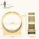 image 7 of PawHut Cat Treadmill with Brake, Scratching Pads for Indoor Cats, Oak Tone