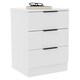 image 8 of Vida Designs Trega 3 Drawer Bedside Chest Bedroom Storage Unit, (H) 50cm x (W) 39cm x (D) 28cm, White