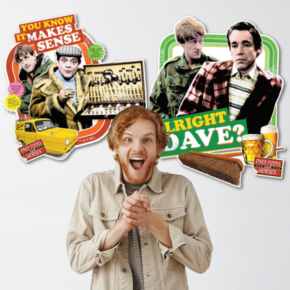 image 1 of You Know It Makes Sense and Alright Dave Only Fools and Horses Wall Art Cardboard Cutouts - Pack of 2