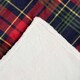 image 2 of OHS Oxford Flannel Fleece Check Printed Throw Blanket, 130x160cm - Red