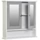image 8 of kleankin Wall Mounted Mirror Cabinet W/ Double Mirror Doors & Adjustable Shelf