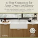 image 9 of 795mm - Double Bowl Fireclay Butler Kitchen Sink -  Stepped Weir  & Wastes
