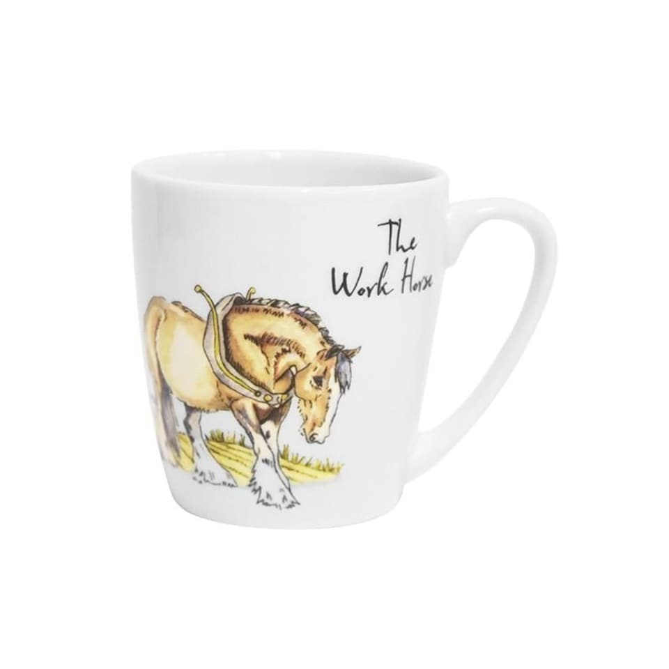 Churchill China Country Pursuits China Mug The Workhorse 300ml | White | 1