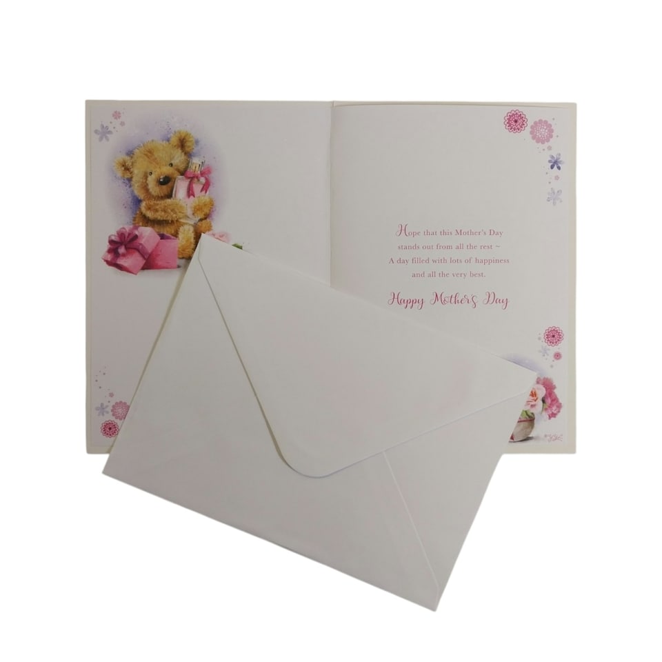 image 1 of To A Special Mum Cute Teddy With Perfume Bottle Design Mother's Day Card