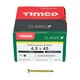 image 3 of Timco - Classic Multi-Purpose Screws - PZ - Double Countersunk - Yellow (Size 4.5 x 45 - 200 Pieces)