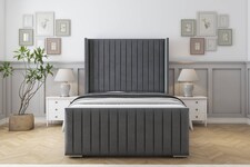 Sloomy Marlborough Armour Coniston Bed Frame With Mattress With 50"  Upholstered Wingback Headboard 4' Small Double