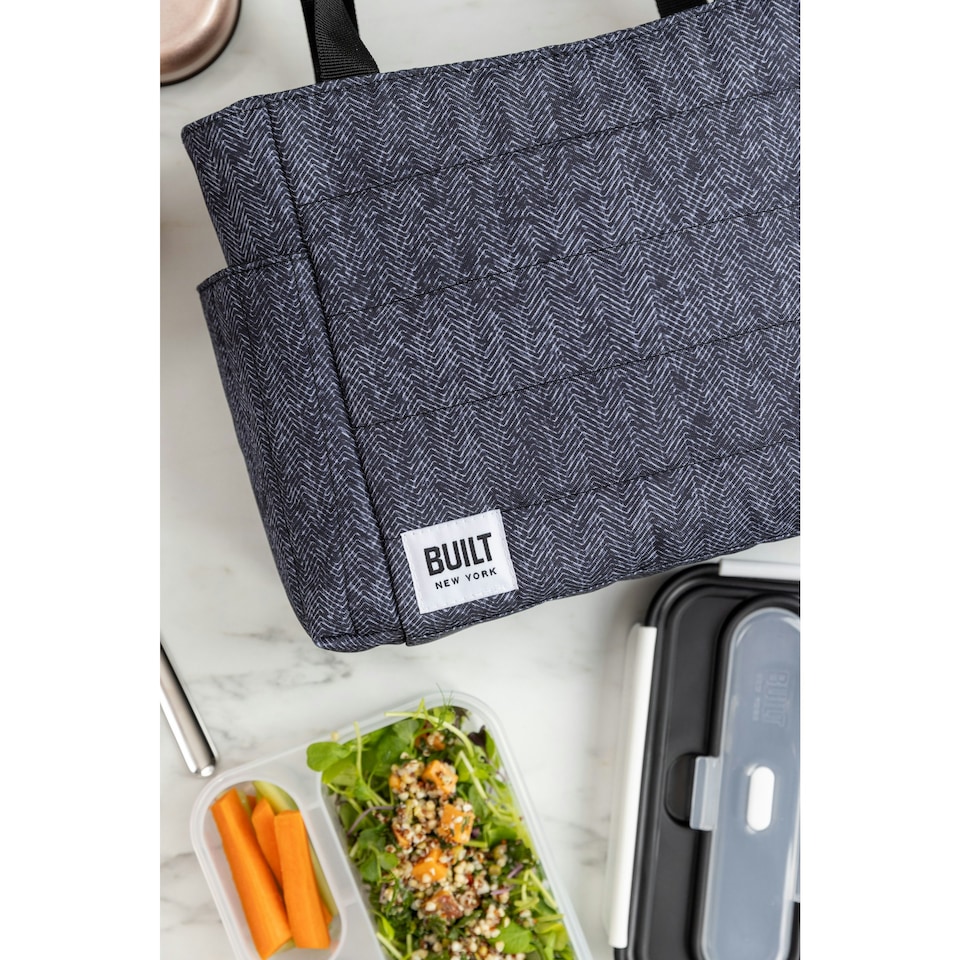 image 1 of Built Insulated Lunch Bag Tote Shoulder Strap Blue