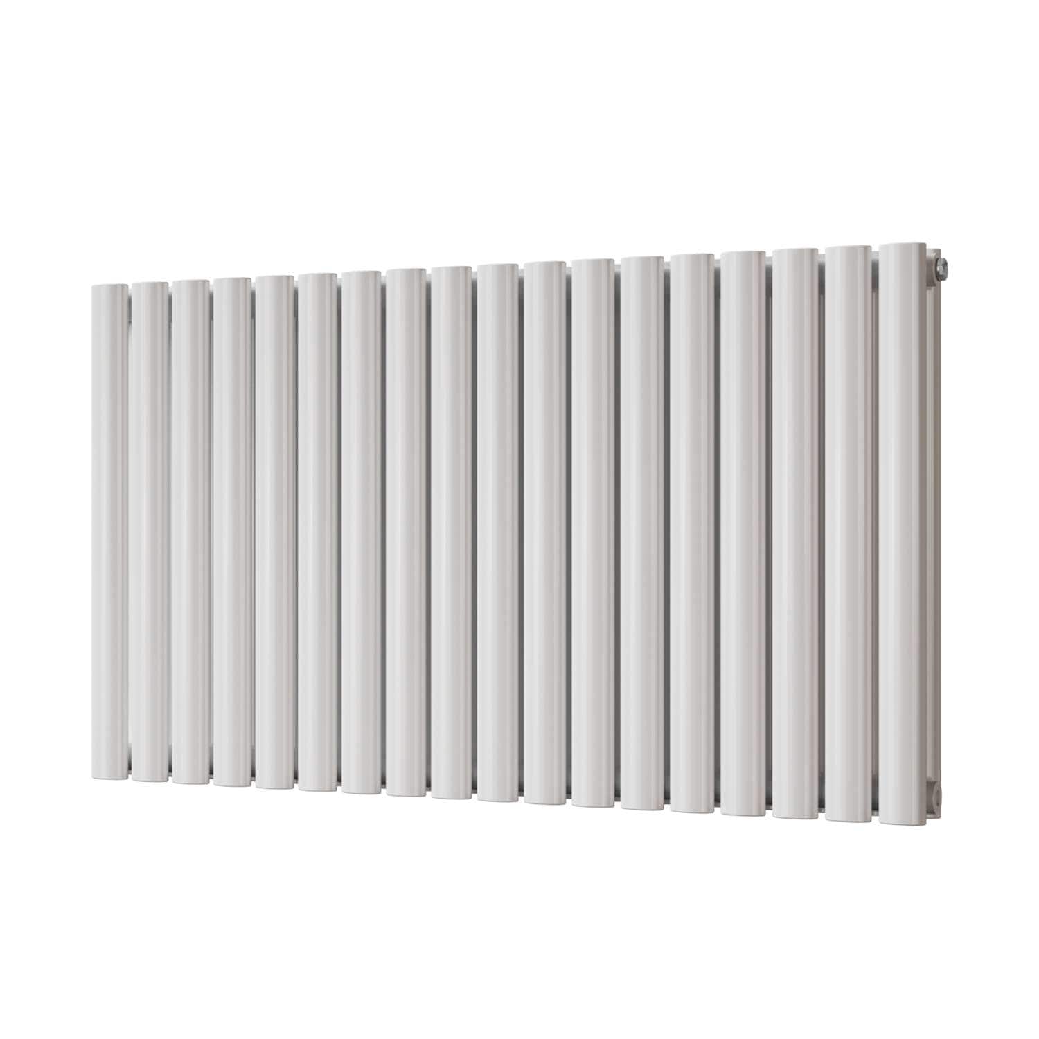 Omeara Designer Double Panel Bathroom Radiator w/ Feet - White (H) 600mm x (W) 1044mm