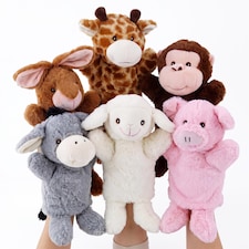 The Magic Toy Shop Animal Hand Puppets Set of 6 Storytelling Kids Toys