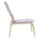 image 4 of Interiors by Premier Pink Velvet Dining Chair, Modern Dining Accent Chair, Pink & Gold Velvet Upholstered Dining Chair for Home