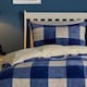 image 2 of Bedlam Cosy Theo Check Duvet Cover Set Blue