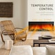 image 5 of HOMCOM 127cm Electric Fireplace Recessed, Insert, Wall Mount, Freestanding