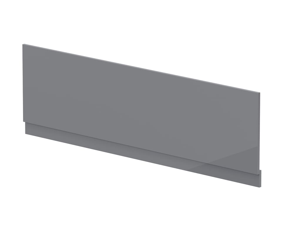 image 1 of Bath MDF Front Panel Plinth Gloss Cloud Grey 1800mm