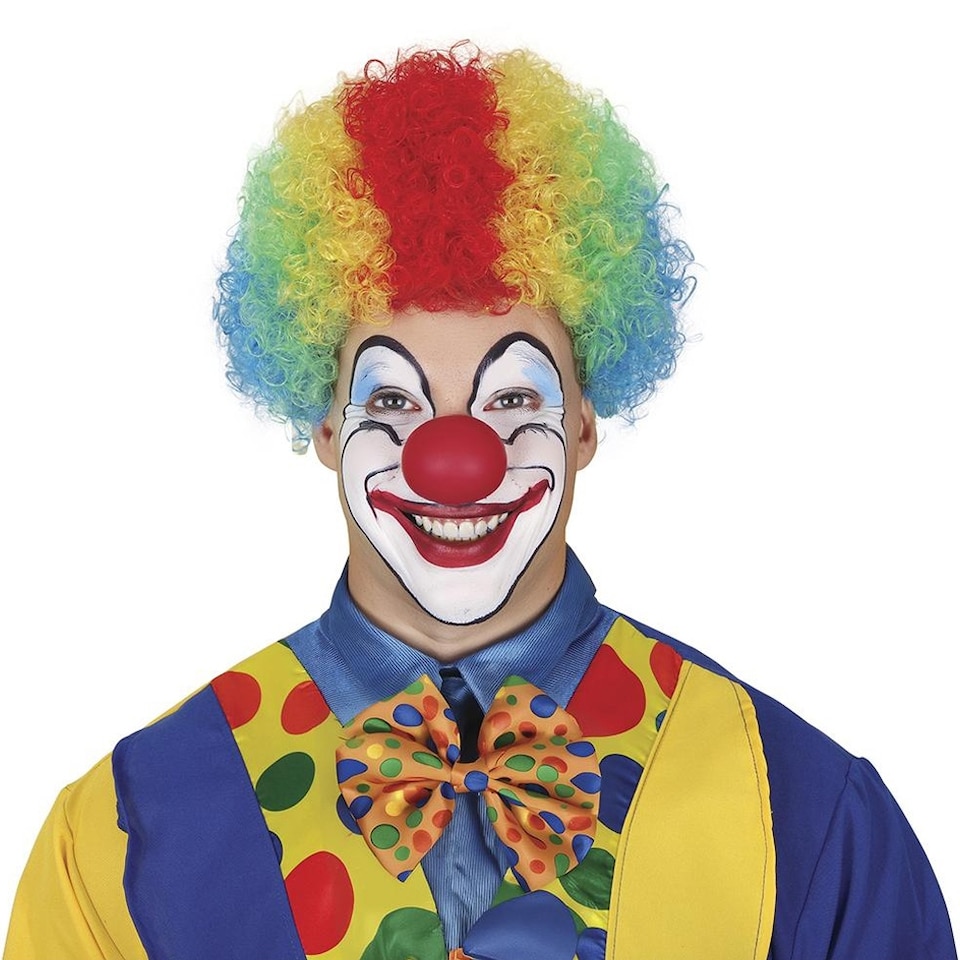 image 1 of Fiestas Guirca Curly Clown Wig | Multi | Multicoloured | One Size | 1