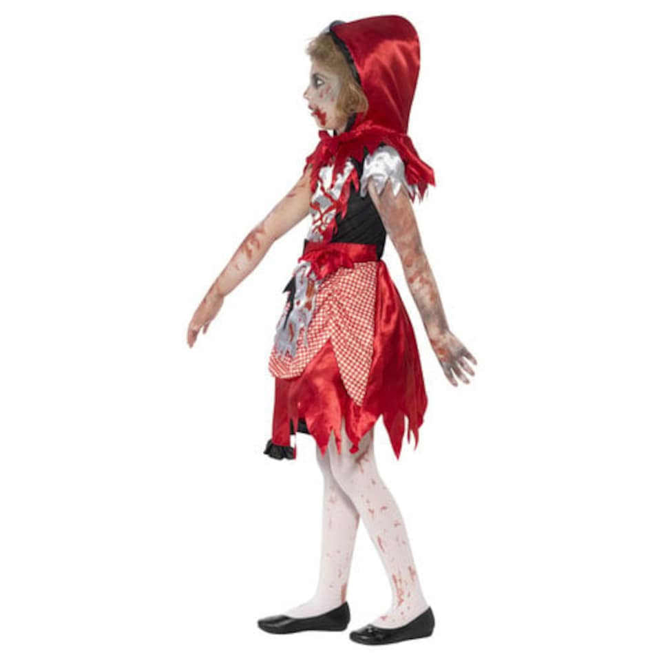 image 1 of Zombie Miss Hood Girls Fancy Dress Costume Kids Medium - Age 7-9
