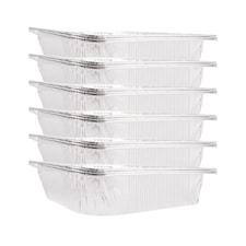 Serve Up Foil Roasting Tray 32cm x 26.5cm | Silver | 6 - Silver | 6 Packs | 6