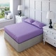 image 1 of Fitted Sheet Polycotton Plain Dyed Extra Deep 25cm Bed Linen Purple | Lilac | Single