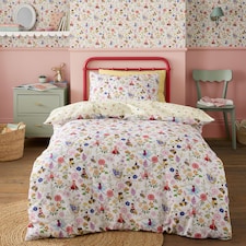 Belle & Boo Garden Friends Reversible Cotton Duvet Cover Set | White | Double