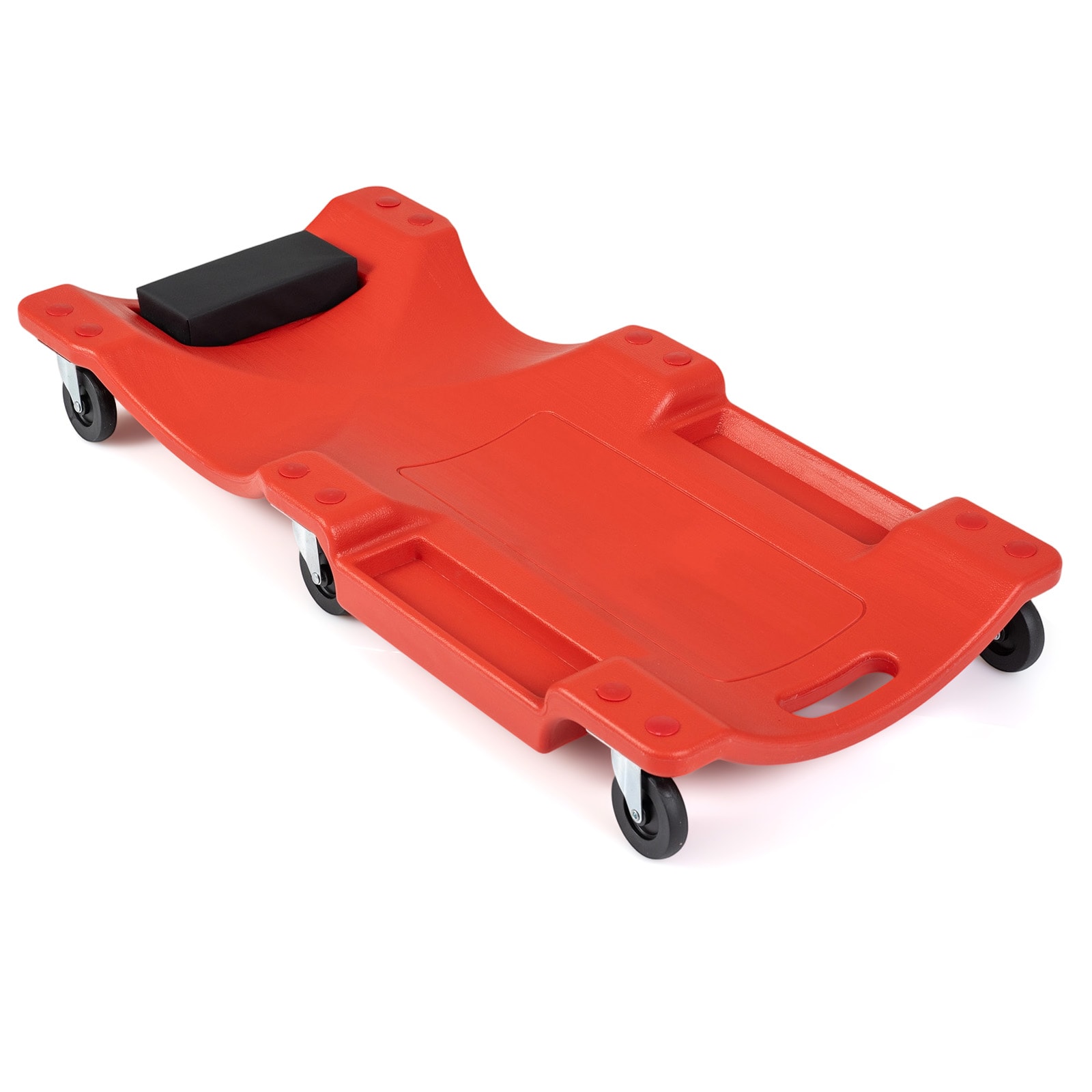 Costway 91 CM Low Profile Rolling Garage Creeper with Padded Headrest
