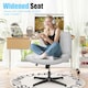 image 5 of Rattantree Ergonomic Cross Legged Office Chair Armless Velvet Desk Chair