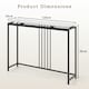 image 10 of COSTWAY 120cm Console Table Faux Marble Sofa Side End Table White Black