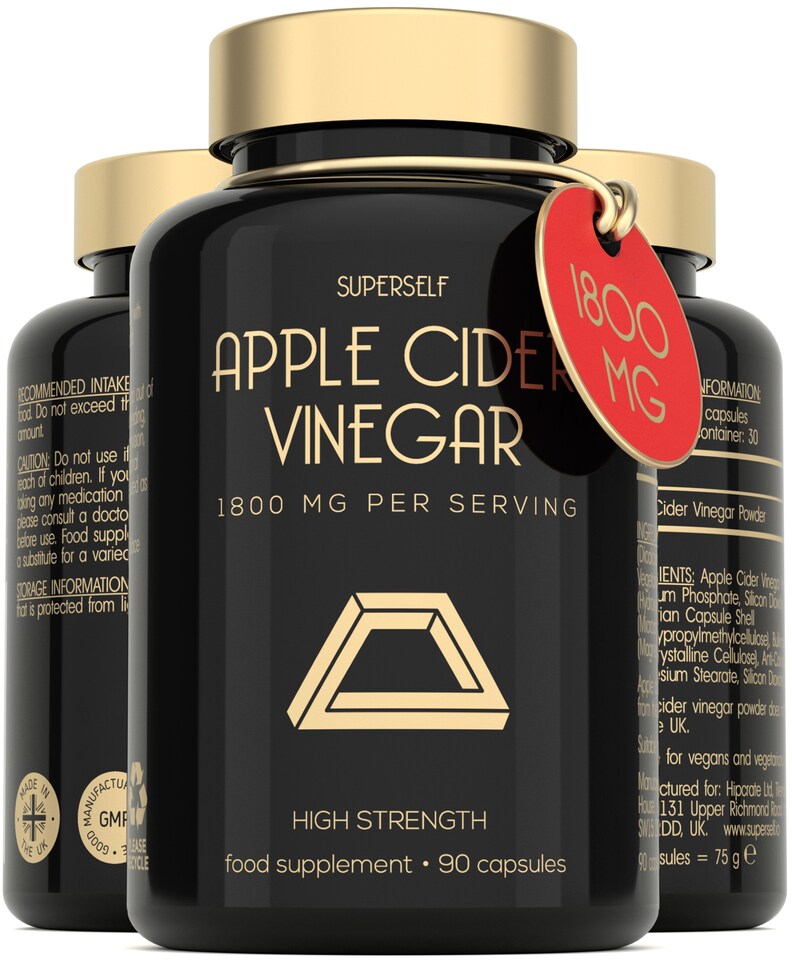 image 1 of SuperSelf Apple Cider Vinegar 1800mg 90 Capsules