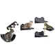 image 1 of PawHut Wall Mounted Cat Tree 4PC Kitten Activity Centre with Sisal Dark Grey