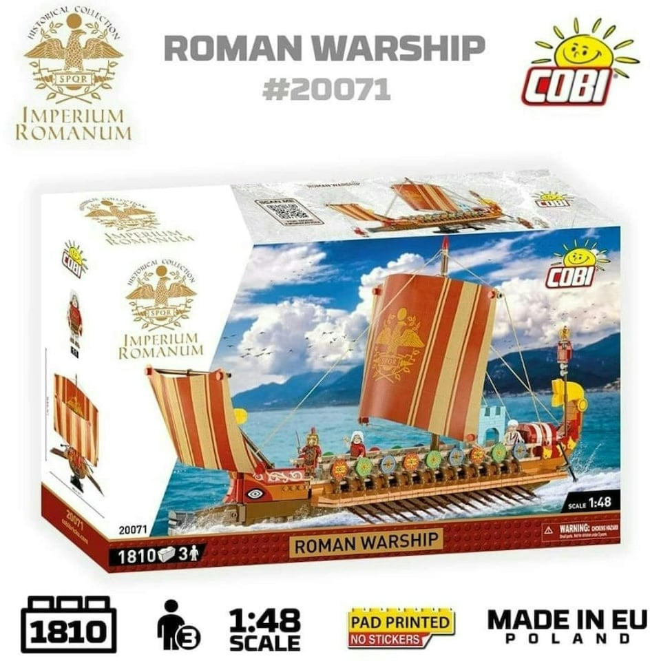image 1 of Roman warship brick model - COBI 20071 - 1710 bricks