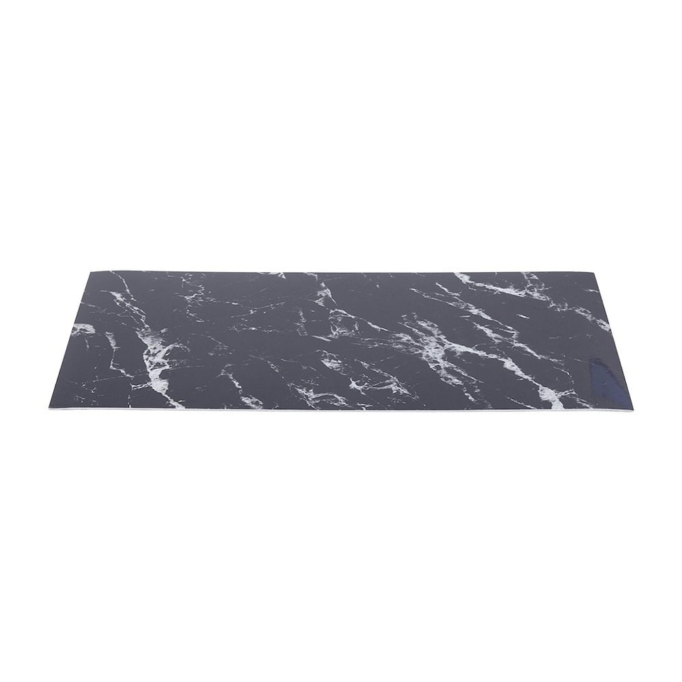 image 1 of Living and Home 10pcs Peel and Stick Black Marble Wall Sticker | Black