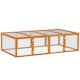 image 6 of PawHut Rabbit Hutch Cage, Wooden Outdoor Run with Openable Roof, Natural