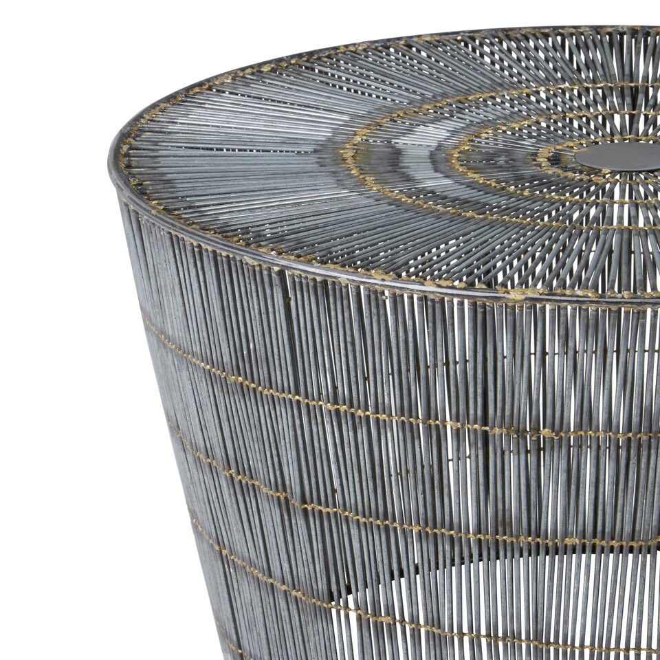 image 1 of Elegant Design Natural Wireframe Side Table, Versatile Side Table For Livingroom, Functional Bedside Table Grey