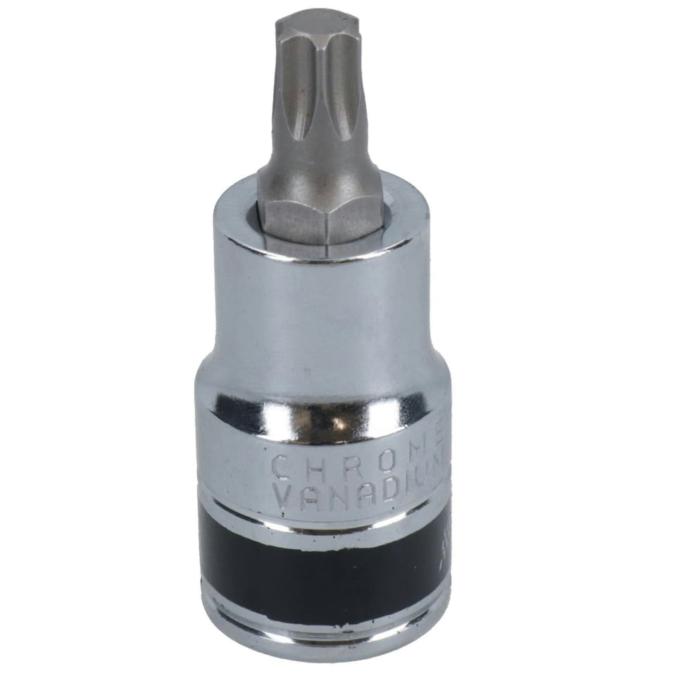 image 1 of T45 Torx / Star Male Bit Sockets 1/2" Drive 3pc 55mm Chrome Vanadium CRV