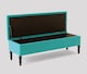 image 2 of Alyana 150cm Wide Tufted Rectangle Ottoman Storage Bench - Upholstery Velvet Shoe Bench with Turned Wooden Legs
