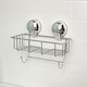 image 1 of Showerdrape Suctionloc Chrome Suction Wall Mounted Sponge Basket with Mounting Discs | Silver | 1