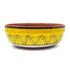 Verano Spanish Ceramics Fiesta Deep Salad Bowl - 26cm Yellow | Yellow | 1