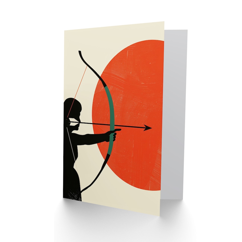 image 1 of Sagittarius Sun Archer Astrology Zodiac Sign Birthday Card