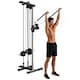 image 1 of SPORTNOW Wall Mount Cable Station with 15 Positions Adjustable Dual Pulleys